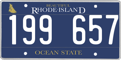 RI license plate 199657