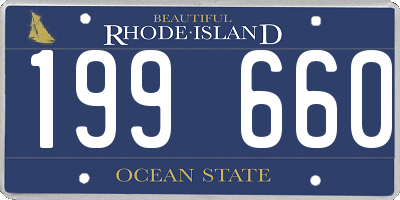 RI license plate 199660