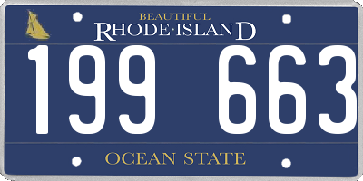 RI license plate 199663
