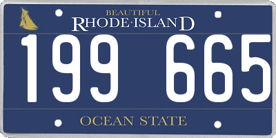RI license plate 199665