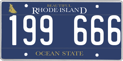 RI license plate 199666