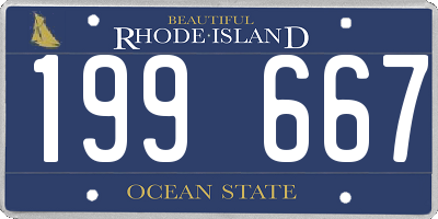RI license plate 199667