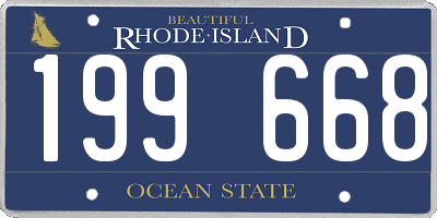 RI license plate 199668