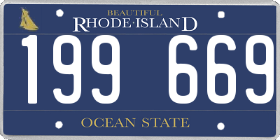 RI license plate 199669