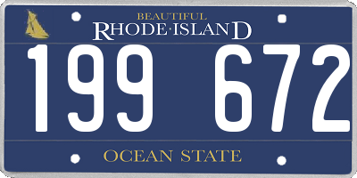 RI license plate 199672