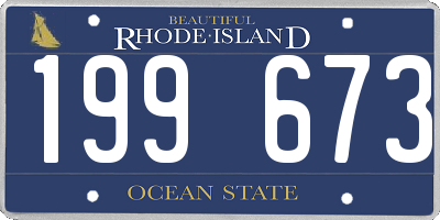 RI license plate 199673