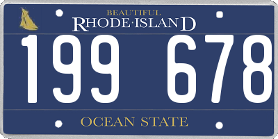 RI license plate 199678
