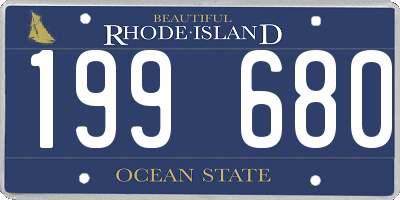 RI license plate 199680