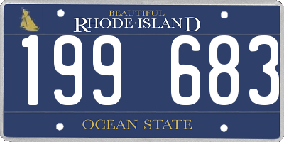 RI license plate 199683