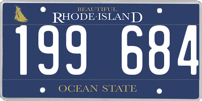 RI license plate 199684
