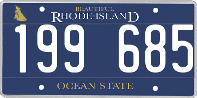 RI license plate 199685