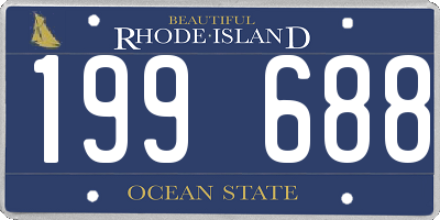 RI license plate 199688