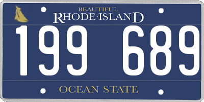 RI license plate 199689