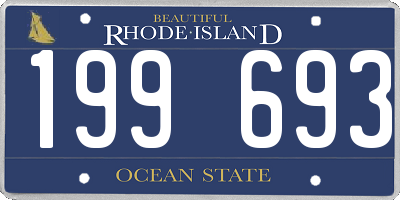 RI license plate 199693