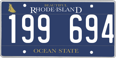 RI license plate 199694