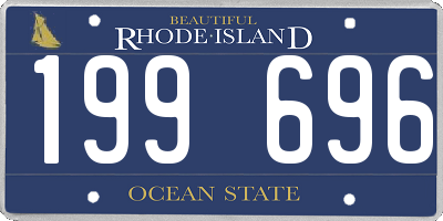 RI license plate 199696