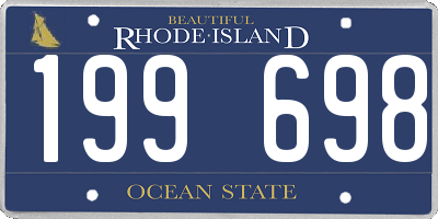 RI license plate 199698