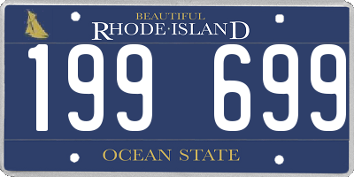 RI license plate 199699