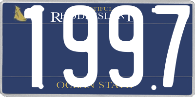 RI license plate 1997