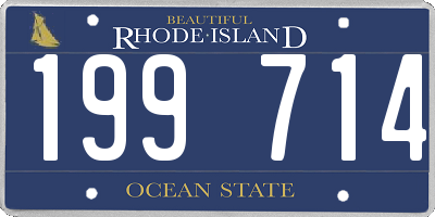 RI license plate 199714