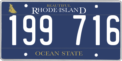 RI license plate 199716