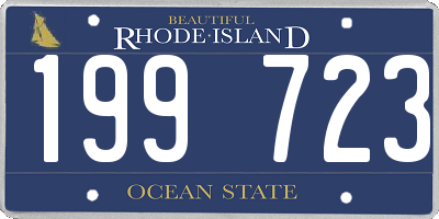 RI license plate 199723