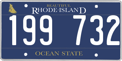 RI license plate 199732