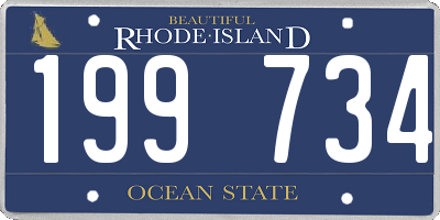 RI license plate 199734