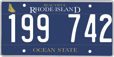 RI license plate 199742