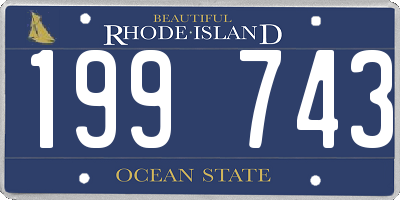 RI license plate 199743