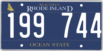 RI license plate 199744
