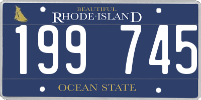 RI license plate 199745