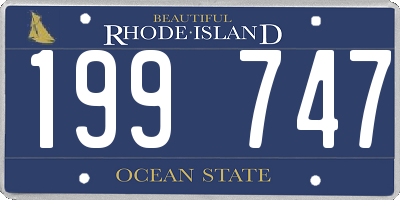 RI license plate 199747