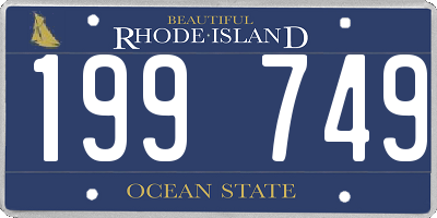 RI license plate 199749