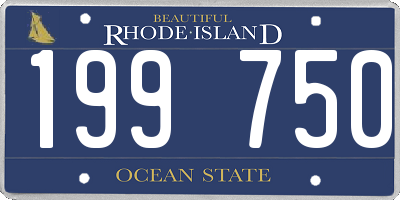 RI license plate 199750