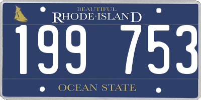 RI license plate 199753