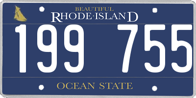 RI license plate 199755