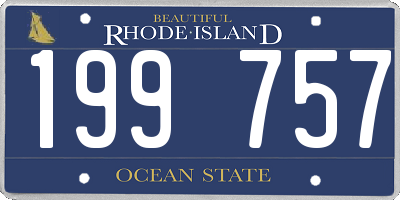 RI license plate 199757