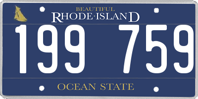 RI license plate 199759