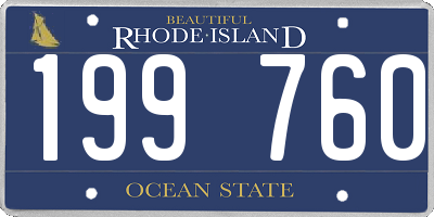 RI license plate 199760