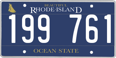 RI license plate 199761