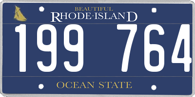 RI license plate 199764