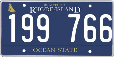 RI license plate 199766