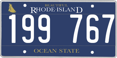 RI license plate 199767