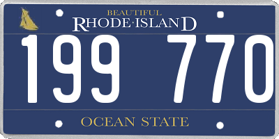 RI license plate 199770