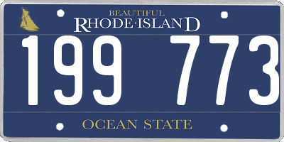 RI license plate 199773