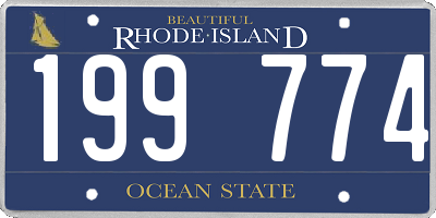 RI license plate 199774