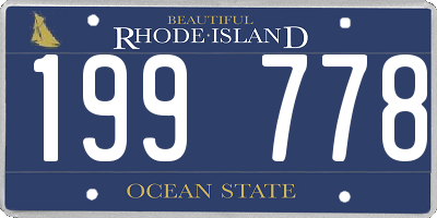RI license plate 199778