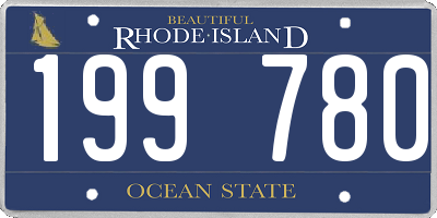 RI license plate 199780