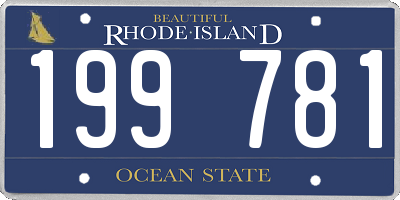 RI license plate 199781